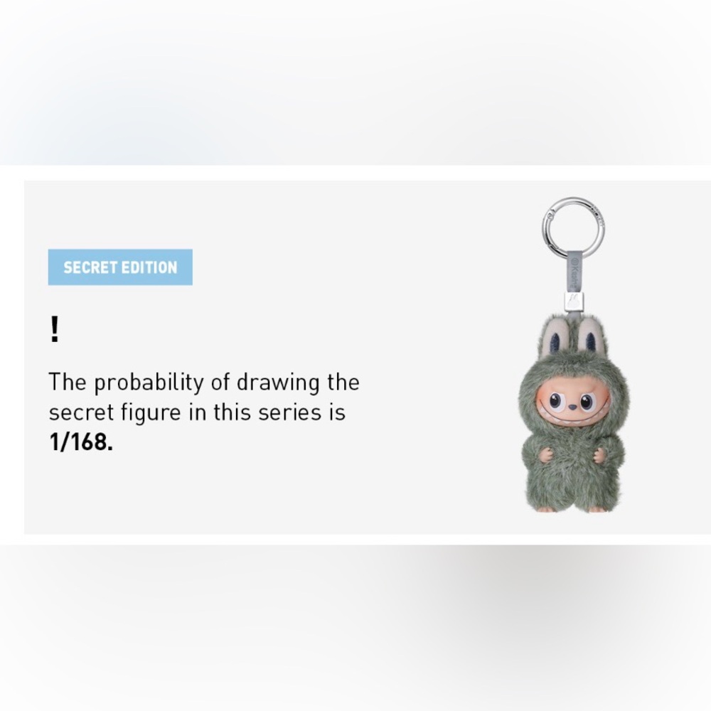 LABUBU RARE SECRET “!” THE MONSTERS Pin for Love Series-Vinyl Plush - Picture 2 of 4